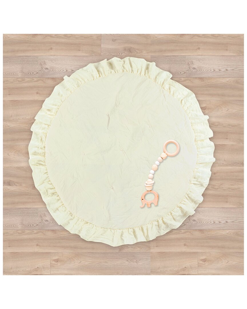 Lush Decor Lush Decor Baby Round Ruffle Play Mat Ivory
