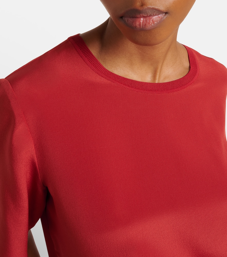 Rubin silk crêpe top