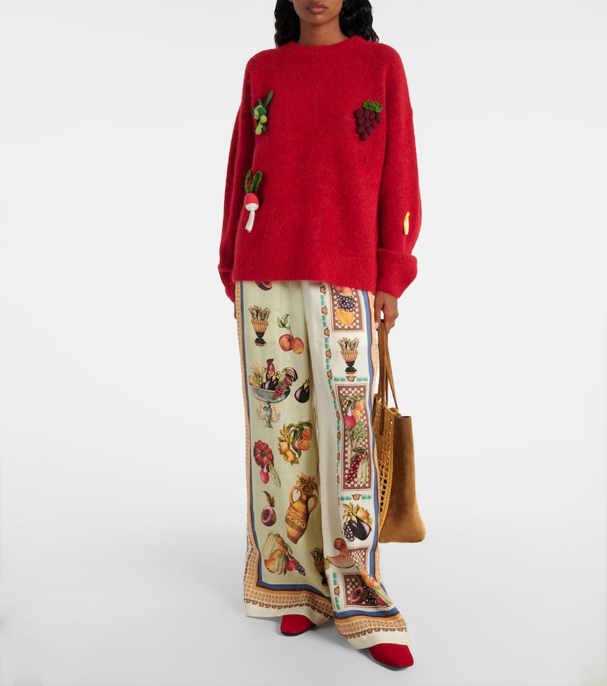 Alémais Fruitto alpaca, mohair, and wool-blend sweater