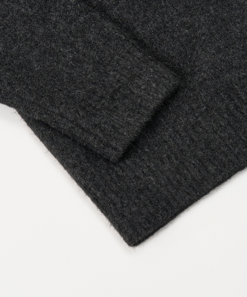 Fuzzy V-neck Knit