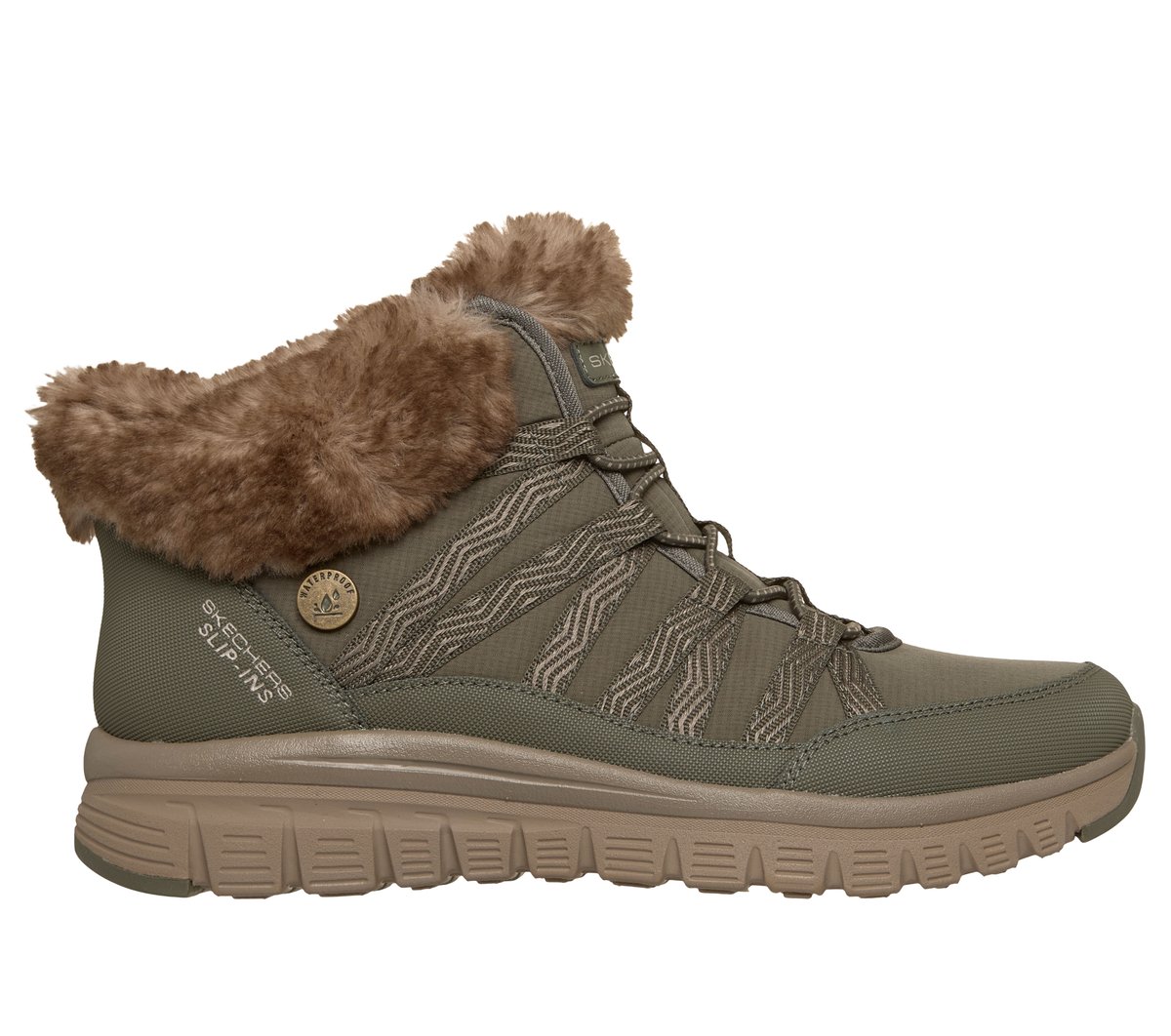 Skechers Women's Slip-ins Waterproof: Graceful - Misty Strolls Sneaker in Black