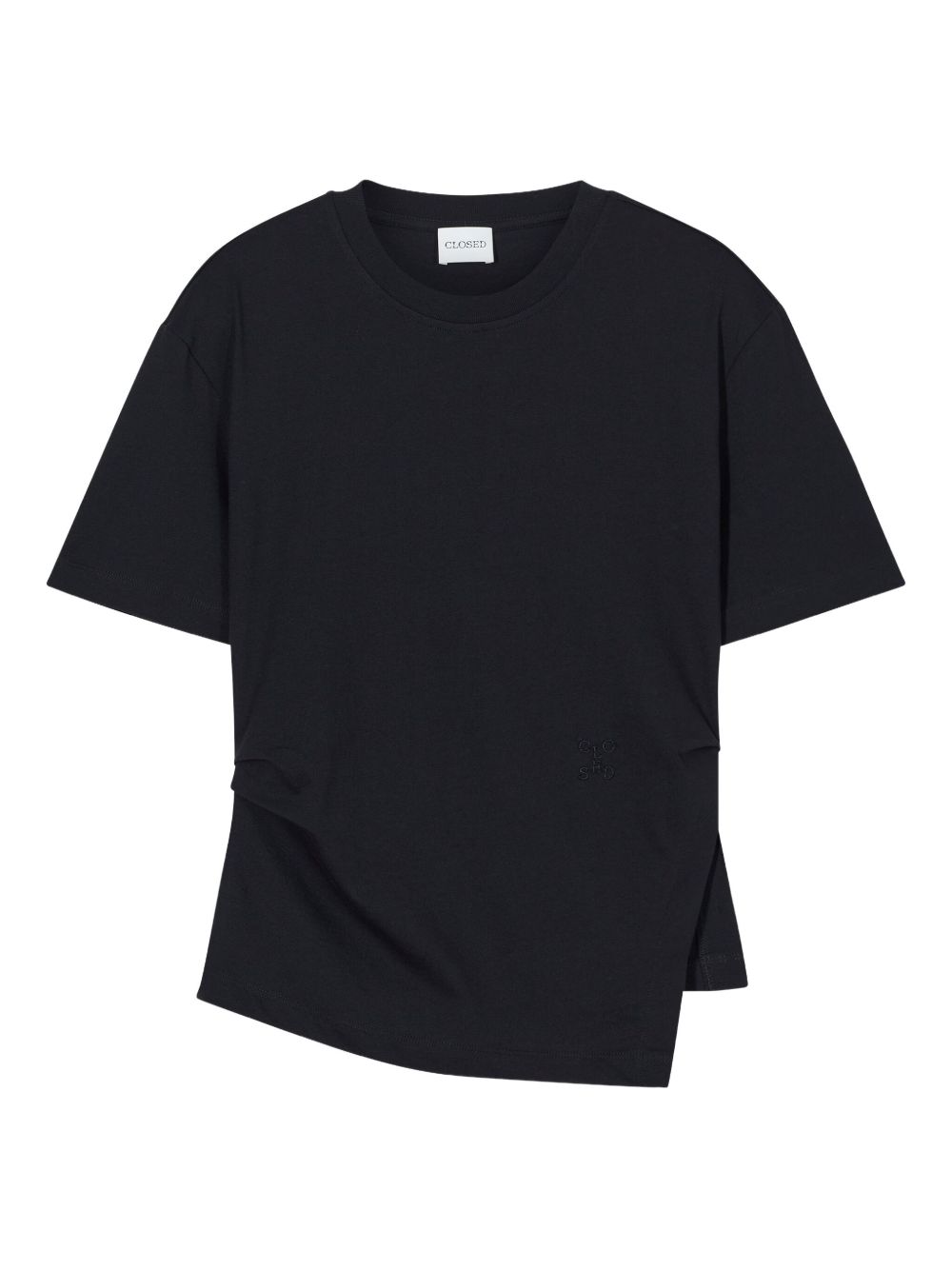 Side-split T-shirt - Black