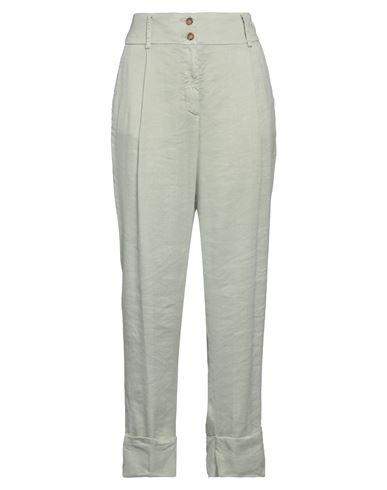 Mason's Woman Pants Light green Size 6 Linen, Viscose, Elastane