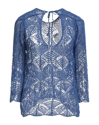 Woman Sweater Blue Size 6 Acrylic, Polyamide