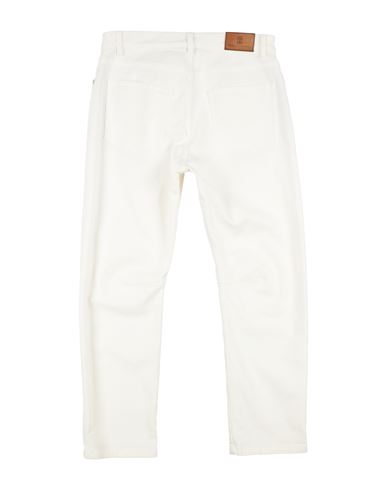 Kid Boy Pants White Size 12 Cotton, Elastane