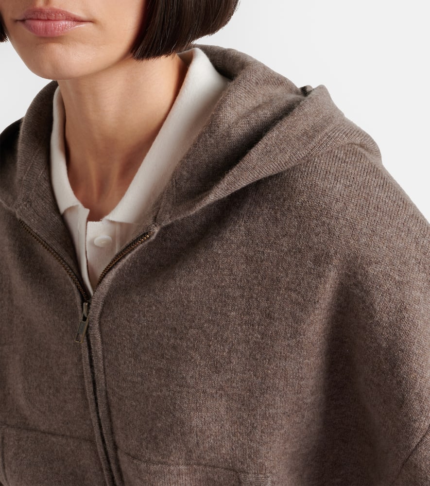 Lilia cashmere zip-up hoodie