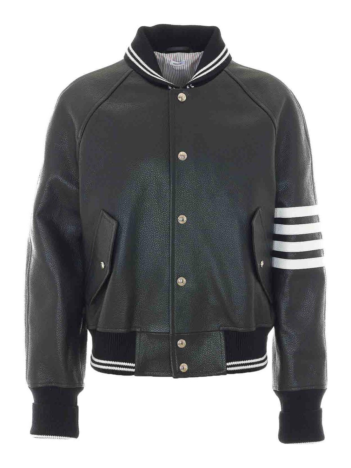 Raglan-sleeve Leather Jacket