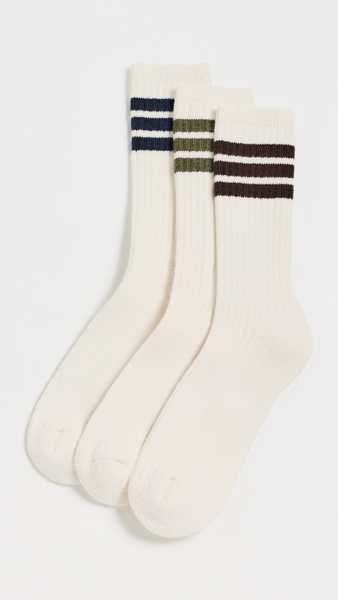 Gym Ribbed Socks 3 Pack Variety Pack B-B-G One Size