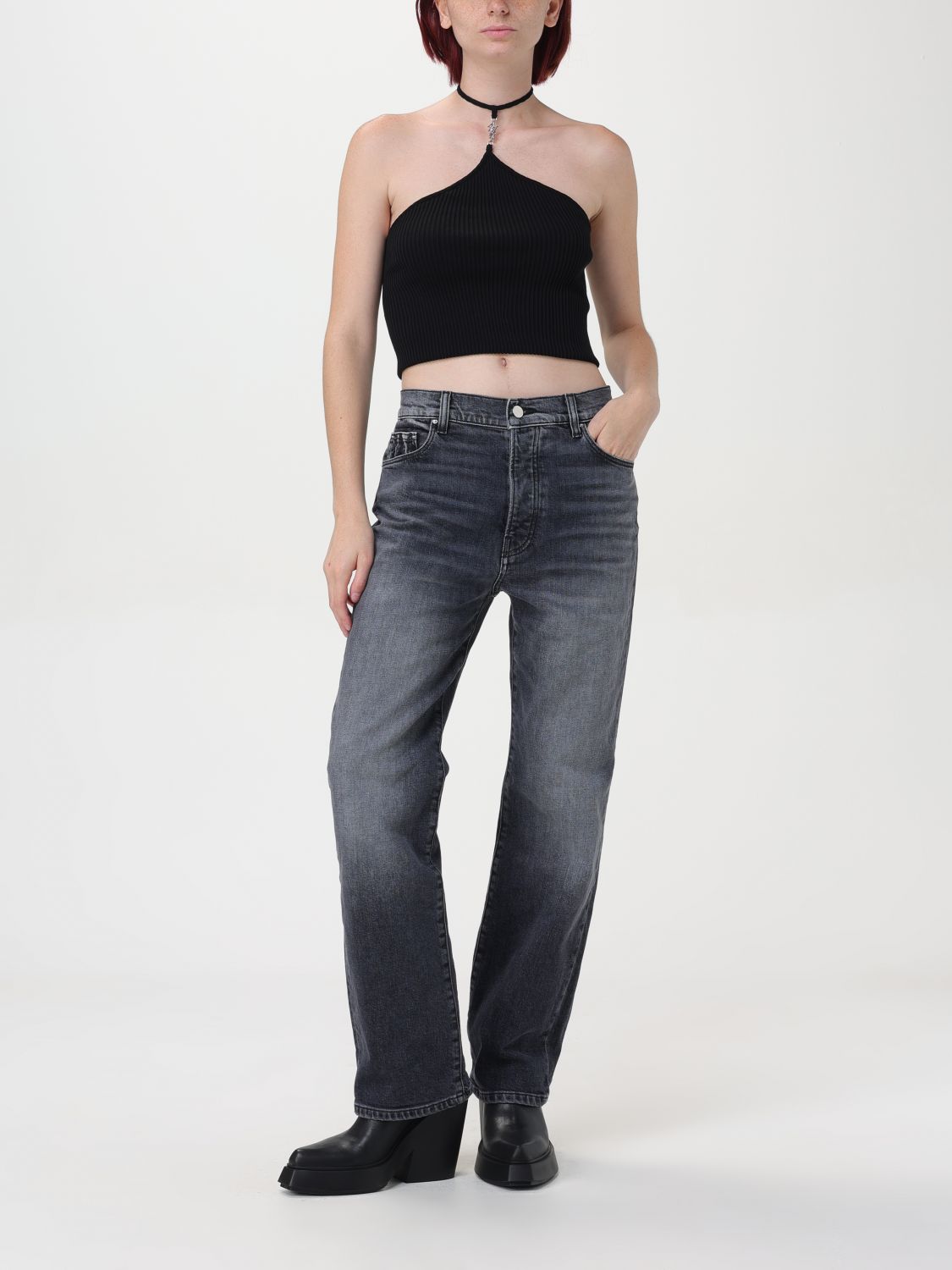 Jeans Woman color Black