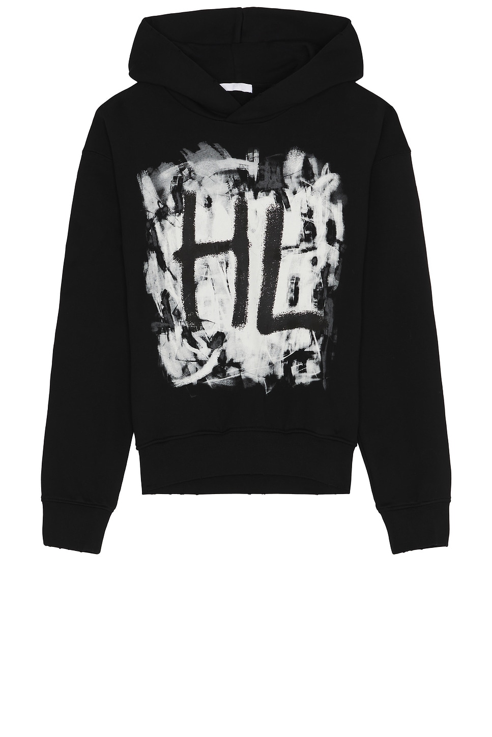 Helmut Lang Scribble 2 Hoodie in Black & White - Black. XL also in