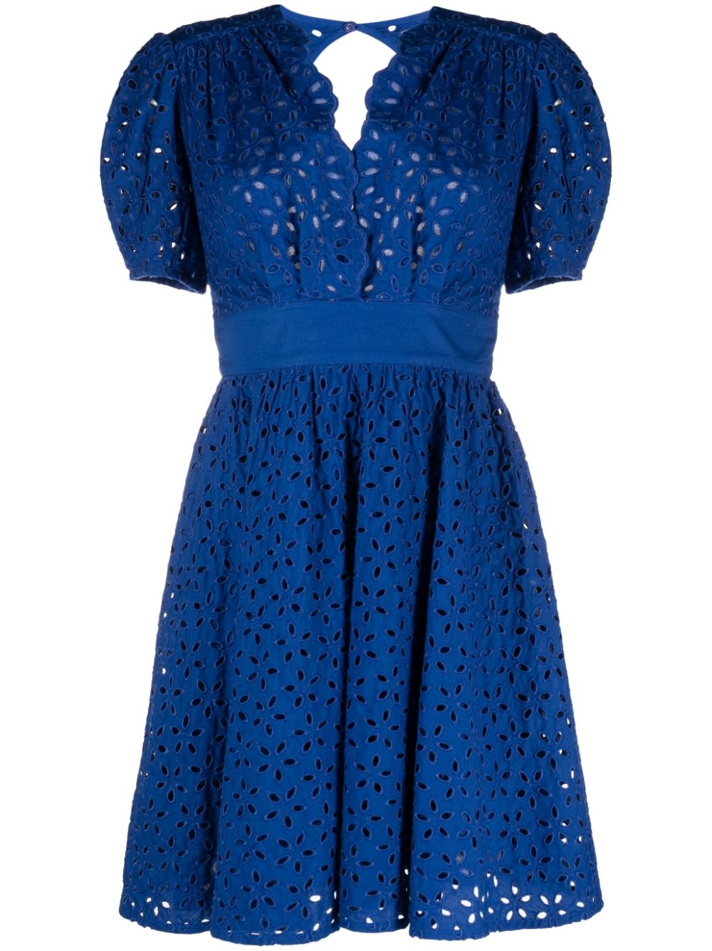 Aureo cotton belted dress - Blue