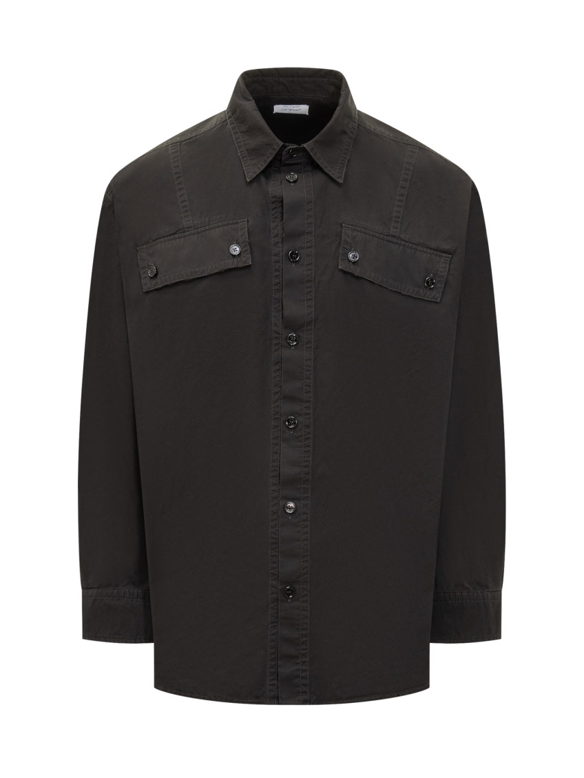 Black Shirt With Front Pockets