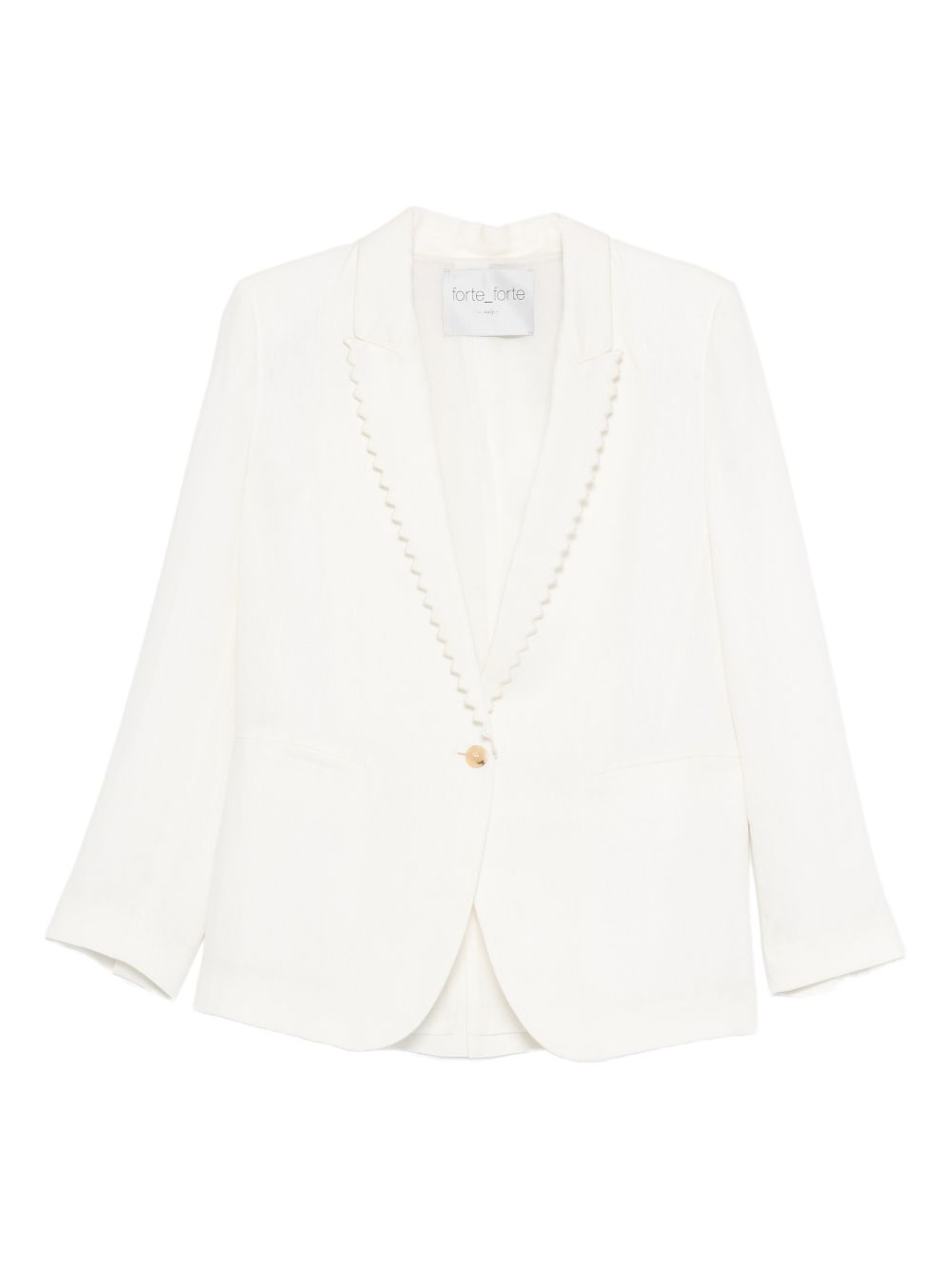 Linen single-breasted jacket