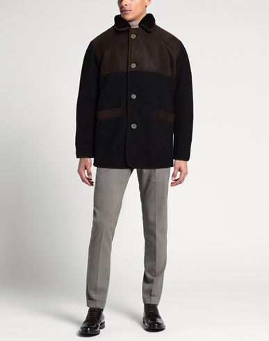 Man Coat Charcoal Size XXL Wool, Polyamide, Acrylic, Polyester, Mohair wool