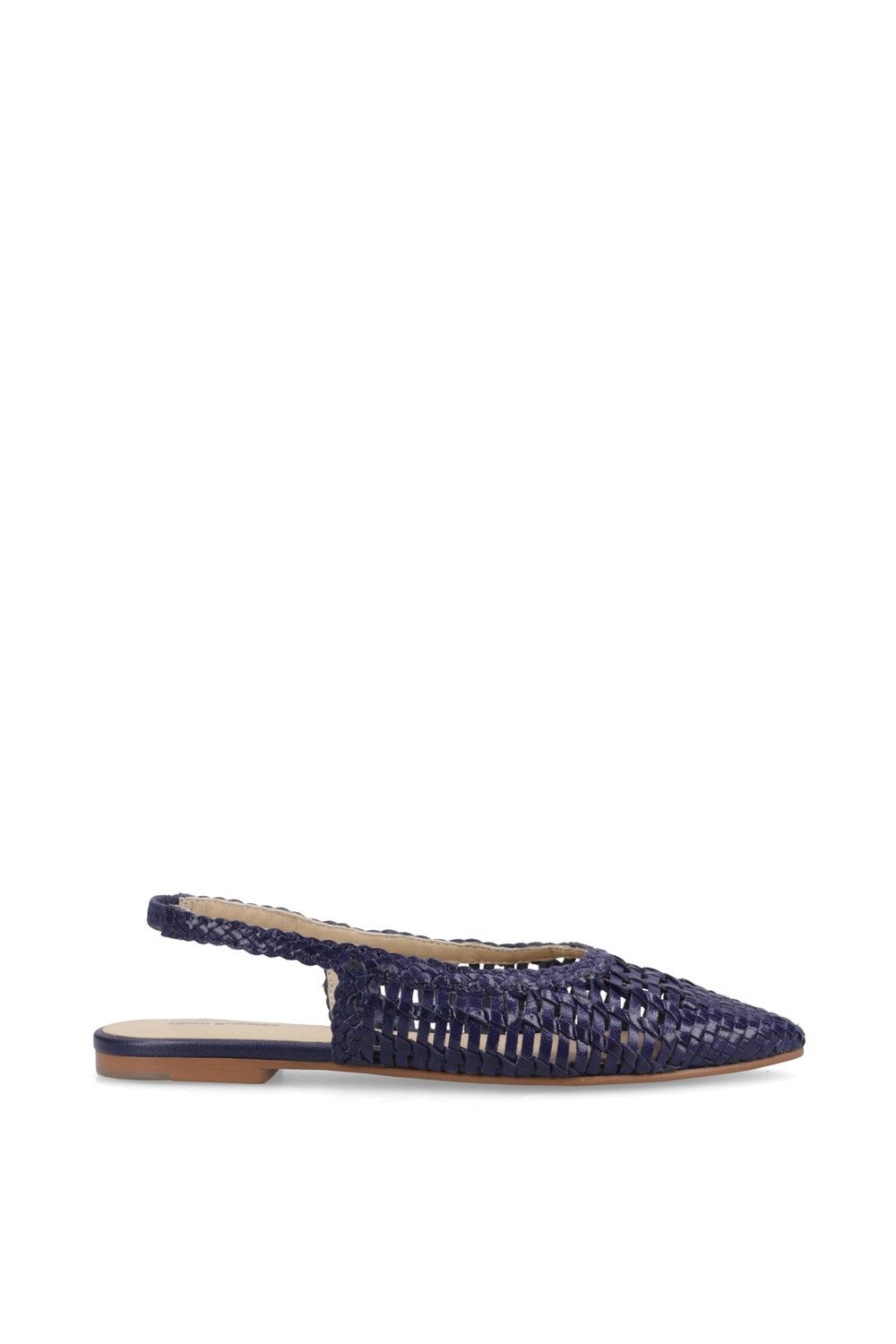Hush Puppies Dalia Woven Slingback Ballerinas In Navy