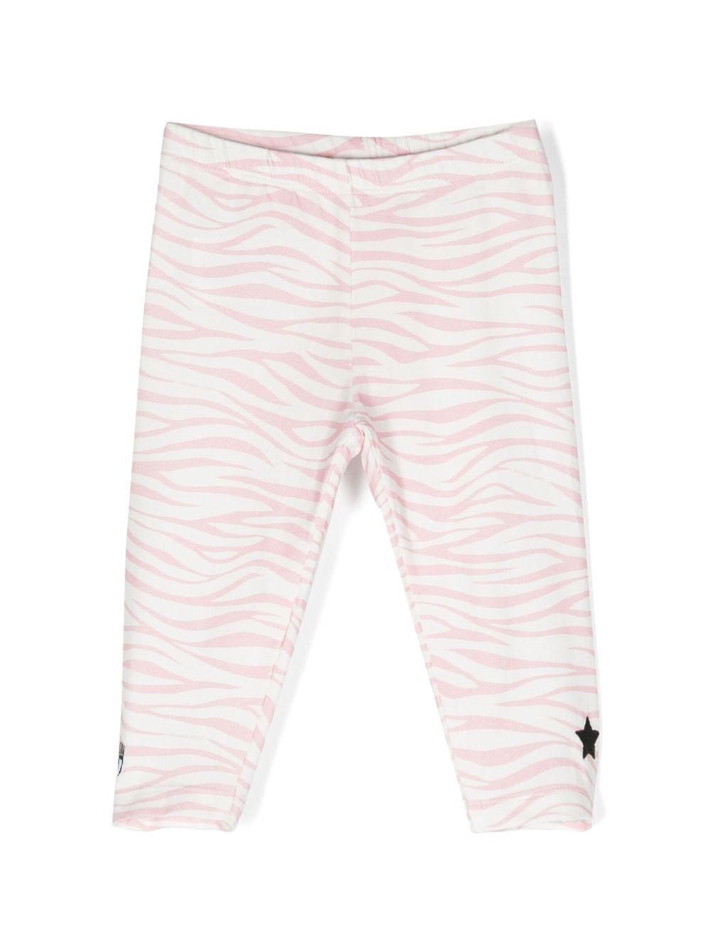 Eyelike-motif zebra-print leggings - Pink