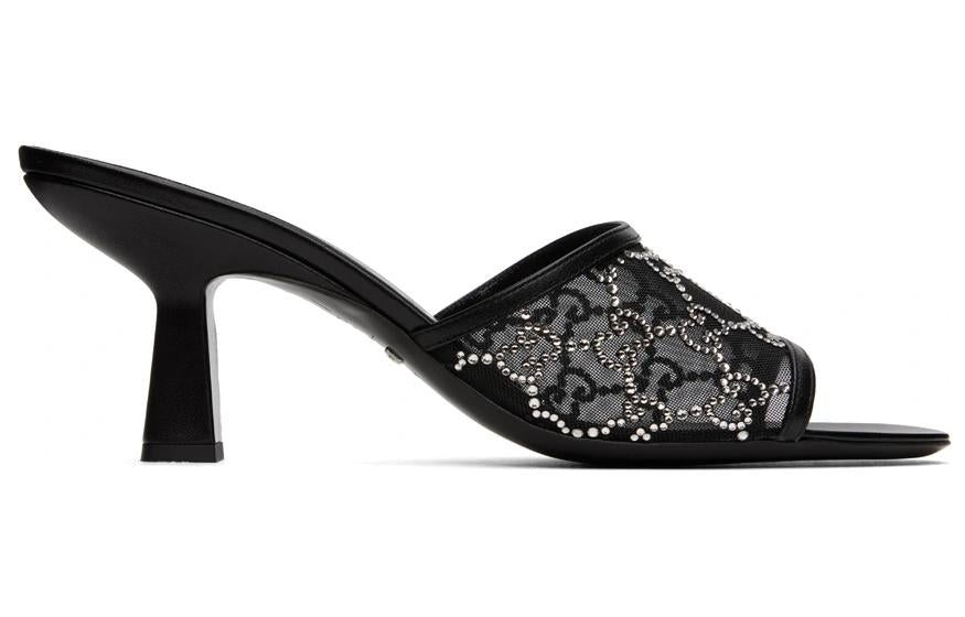(WMNS) GG Mid-Heel Slide Sandal 'Black'