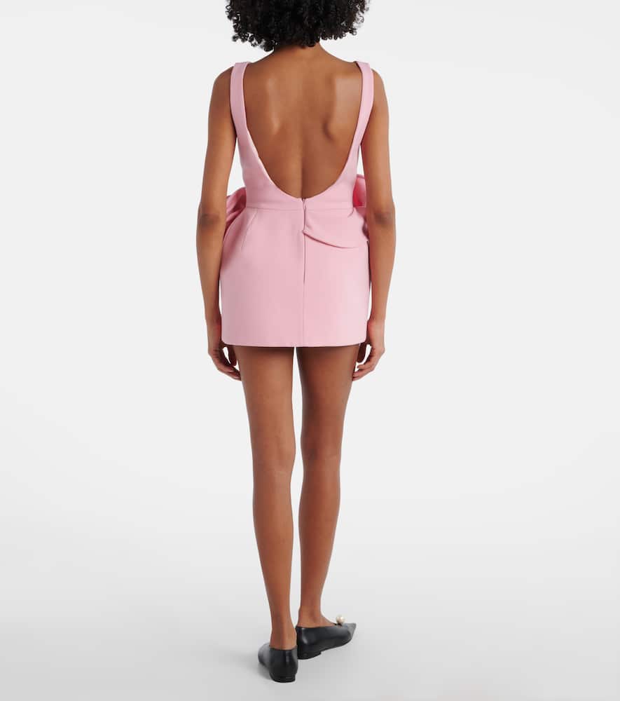 Floral-appliqué minidress