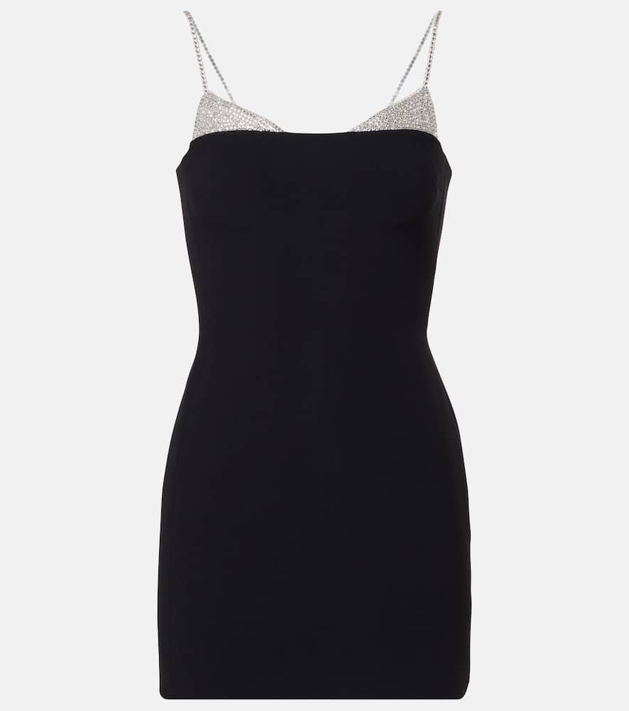 Embellished cady minidress