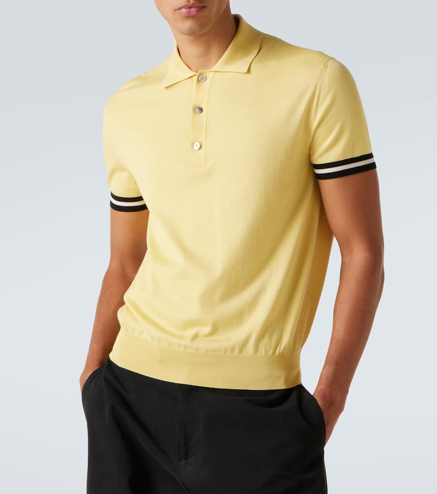 Cotton and silk polo shirt