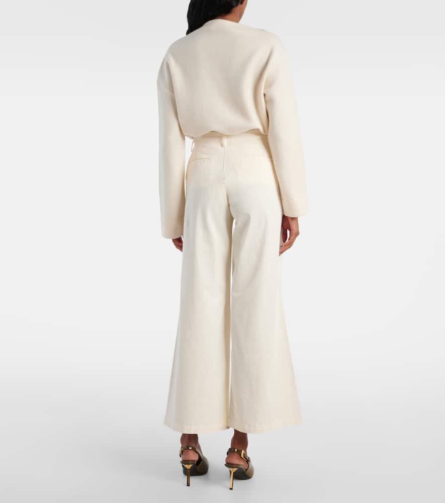 Caden cotton-blend twill wide-leg pants