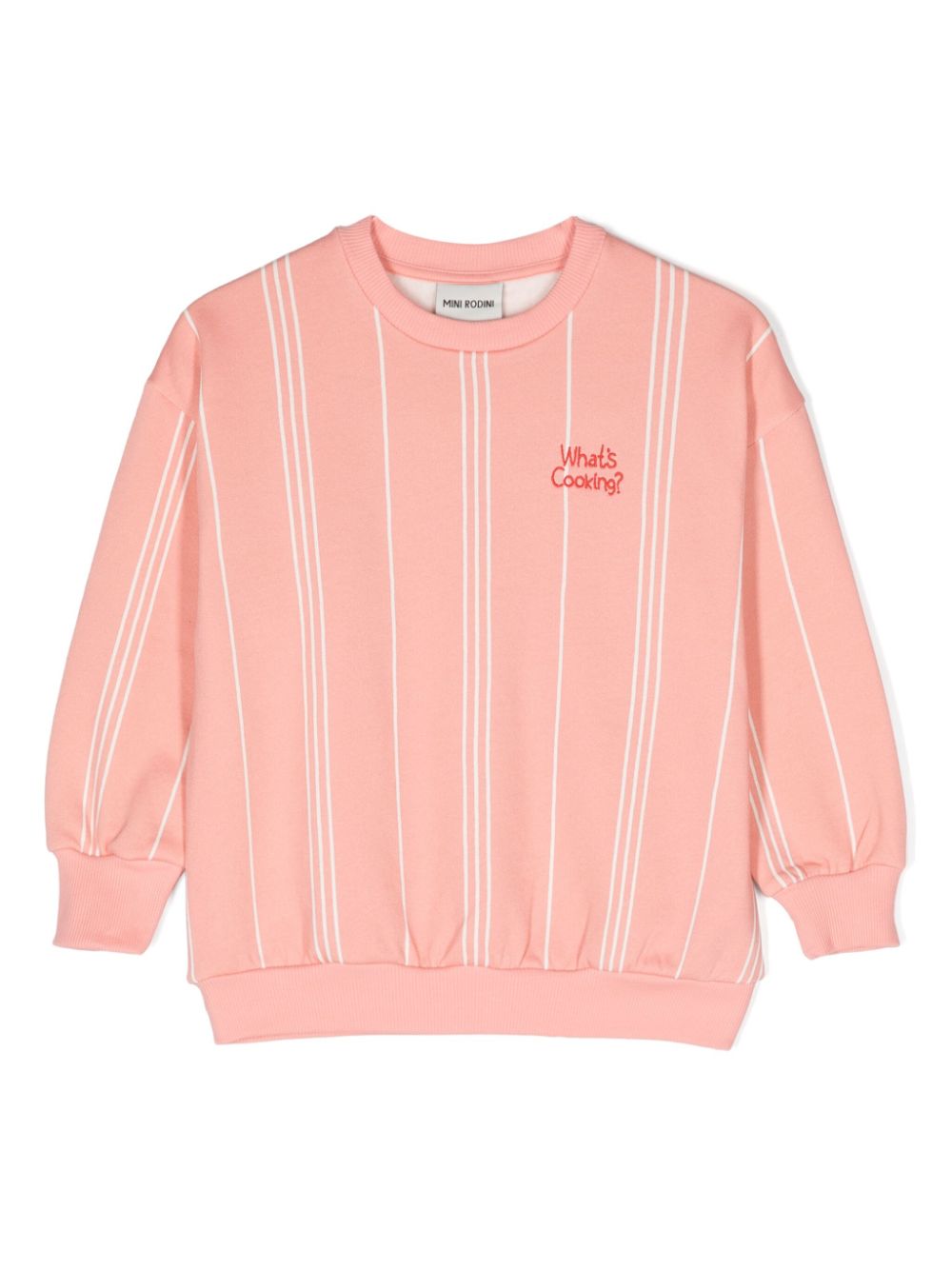 What's Cooking logo-embroidered organic-cotton jumper - Pink