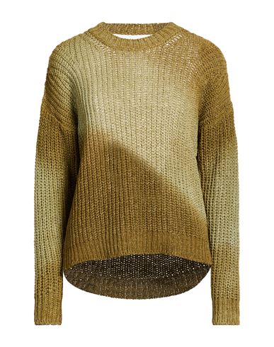 Woman Sweater Military green Size S Cotton, Polyamide