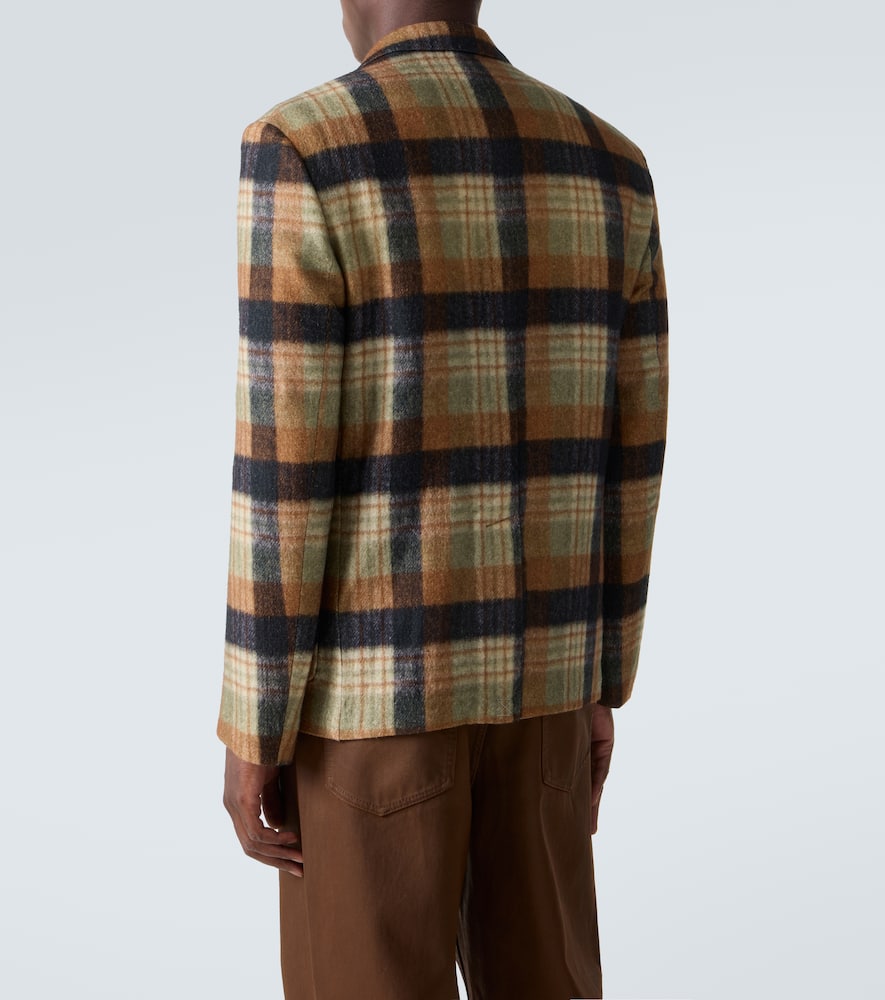 Checked wool blazer