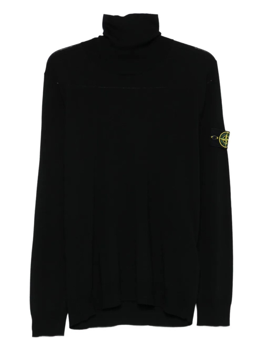 Ribbed Wool Turtleneck Sweater