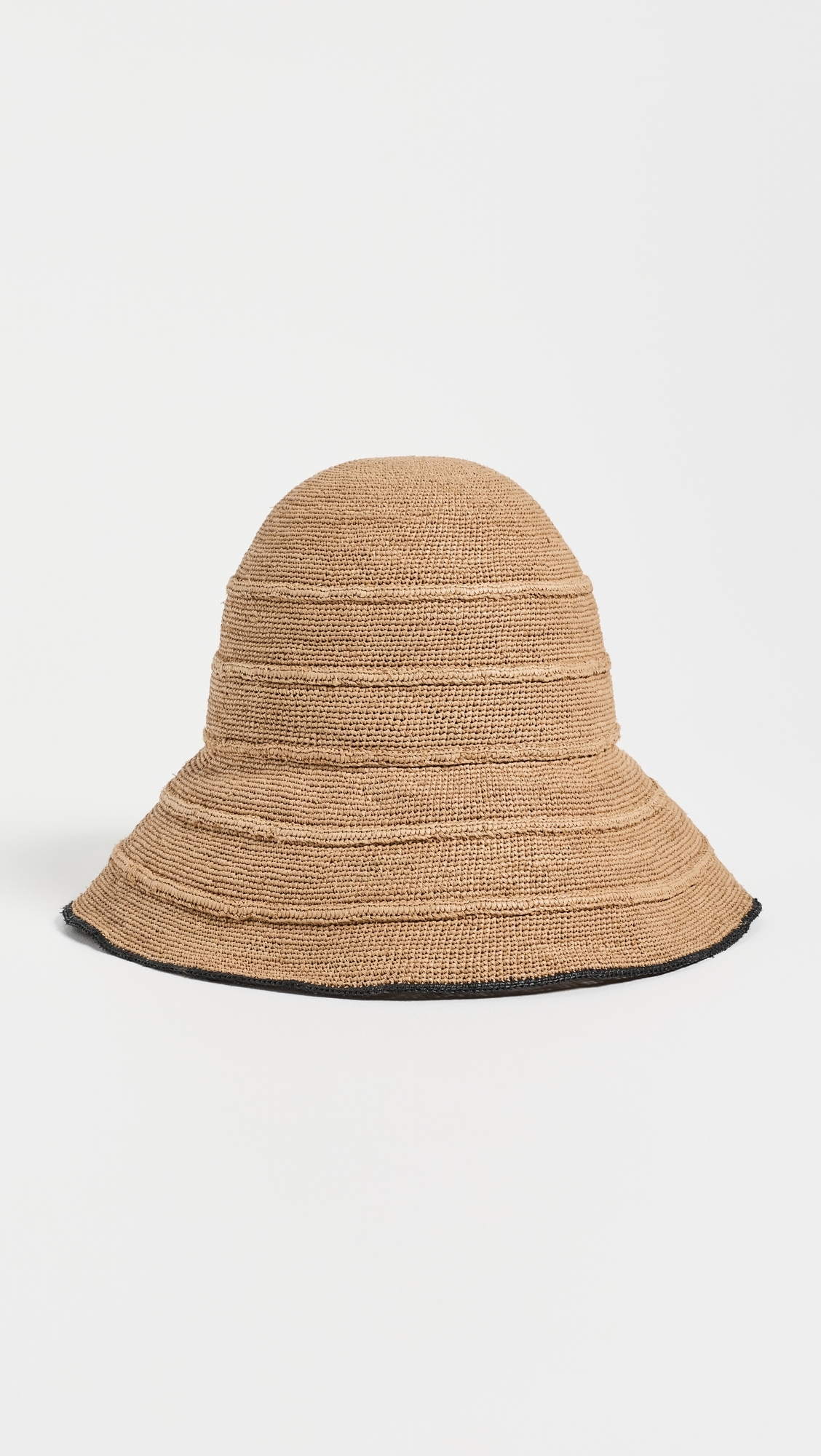 Teagan Raffia Hat Sand/Black