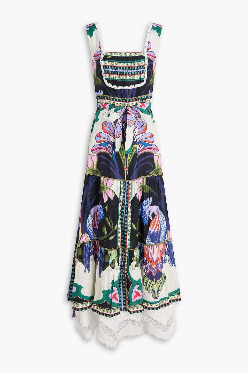 Sena printed linen maxi dress - Multicolor - FR 34