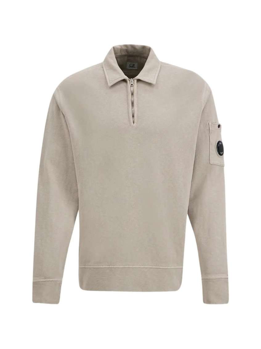 C.P. Company - knit sweater zip collar arm pocket