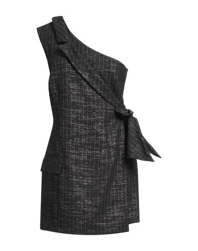 Woman Mini dress Black Size 4 Wool, Viscose, Polyester