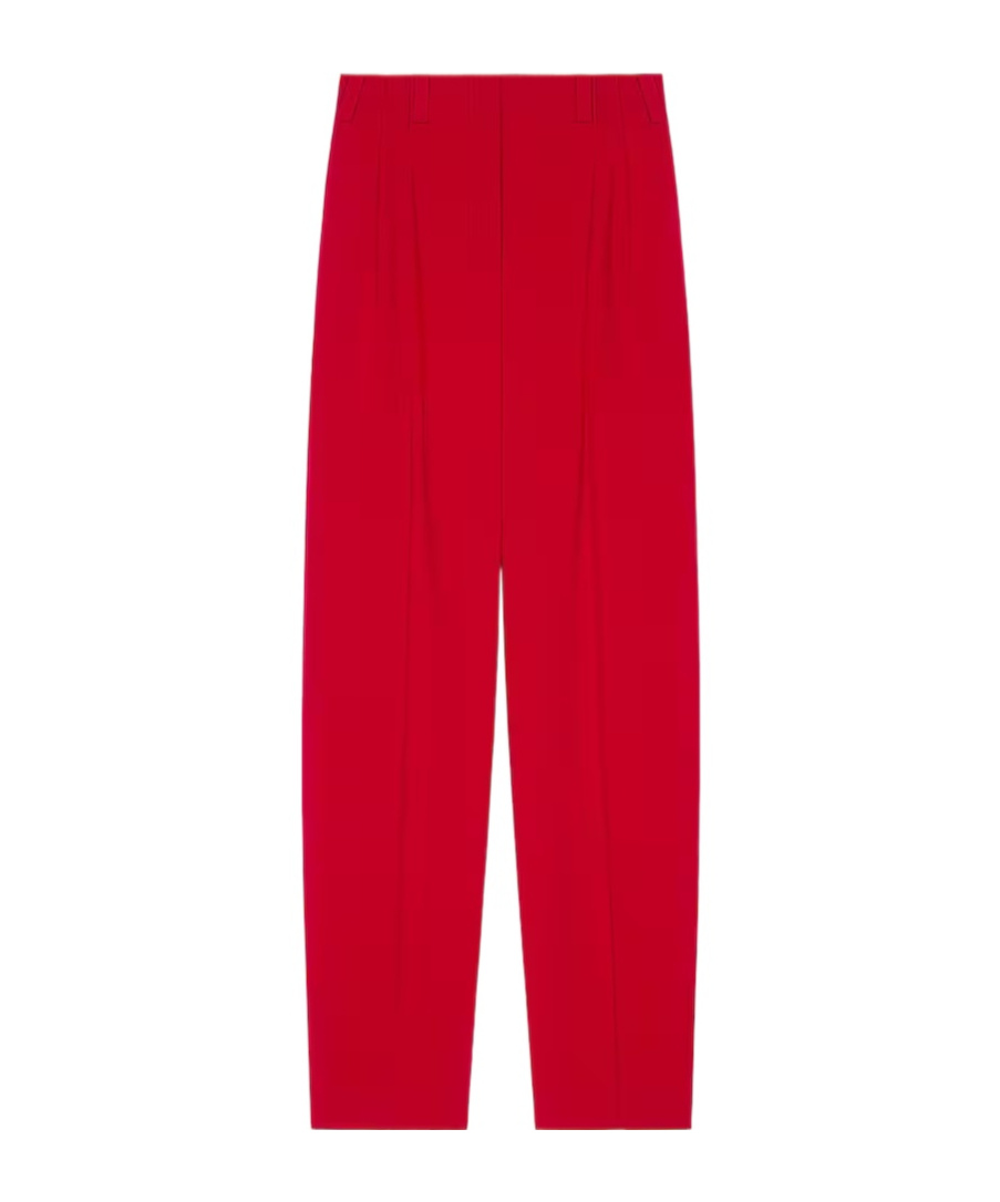 Double pleat pants in crepe cady