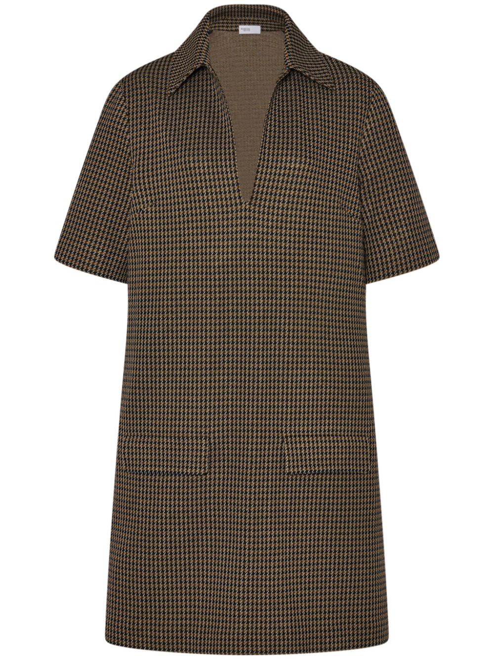 Lapel Collar Polo Dress