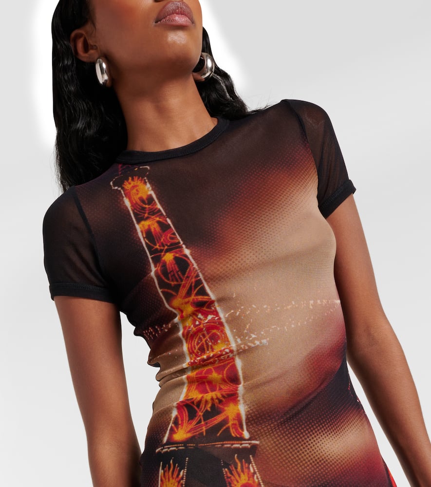 Pigalle printed mesh minidress