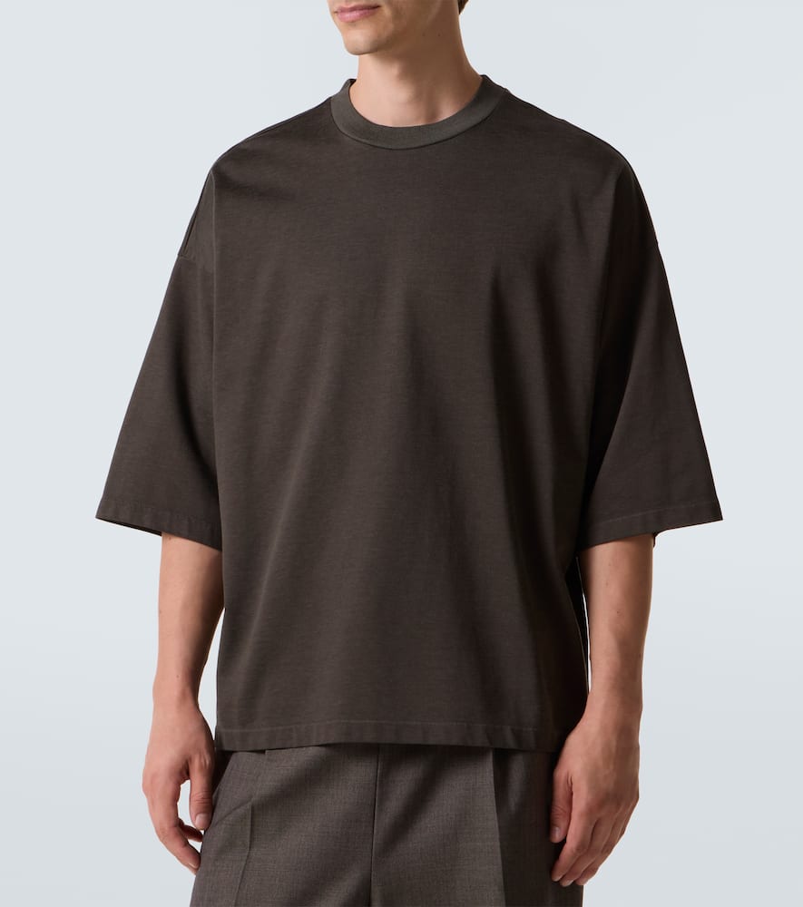 Oversized cotton-blend T-shirt