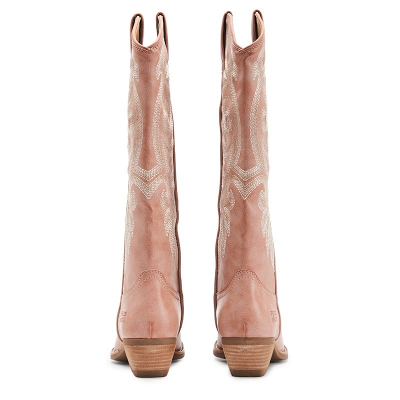 Women's Irlene Tall Cowboy Boots (Dusty Pink)
