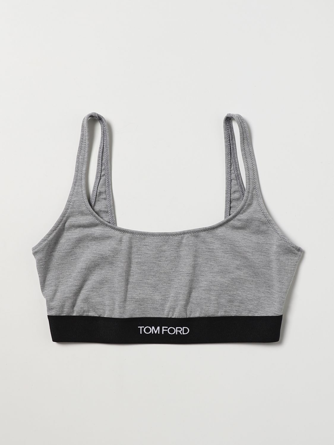 Sports bra with logo band
