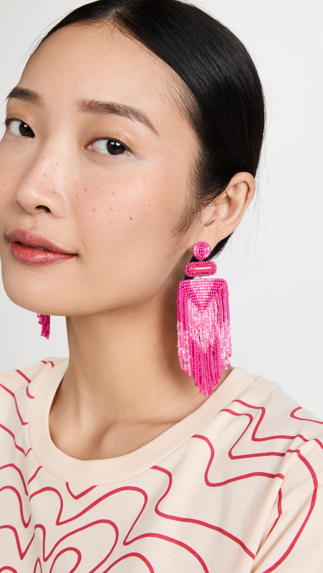 Deepa by Jody Earrings Hot Pink One Size