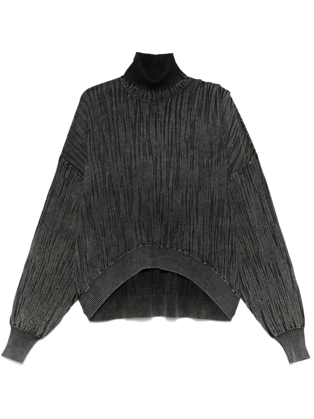 Crinkled sweater - Black