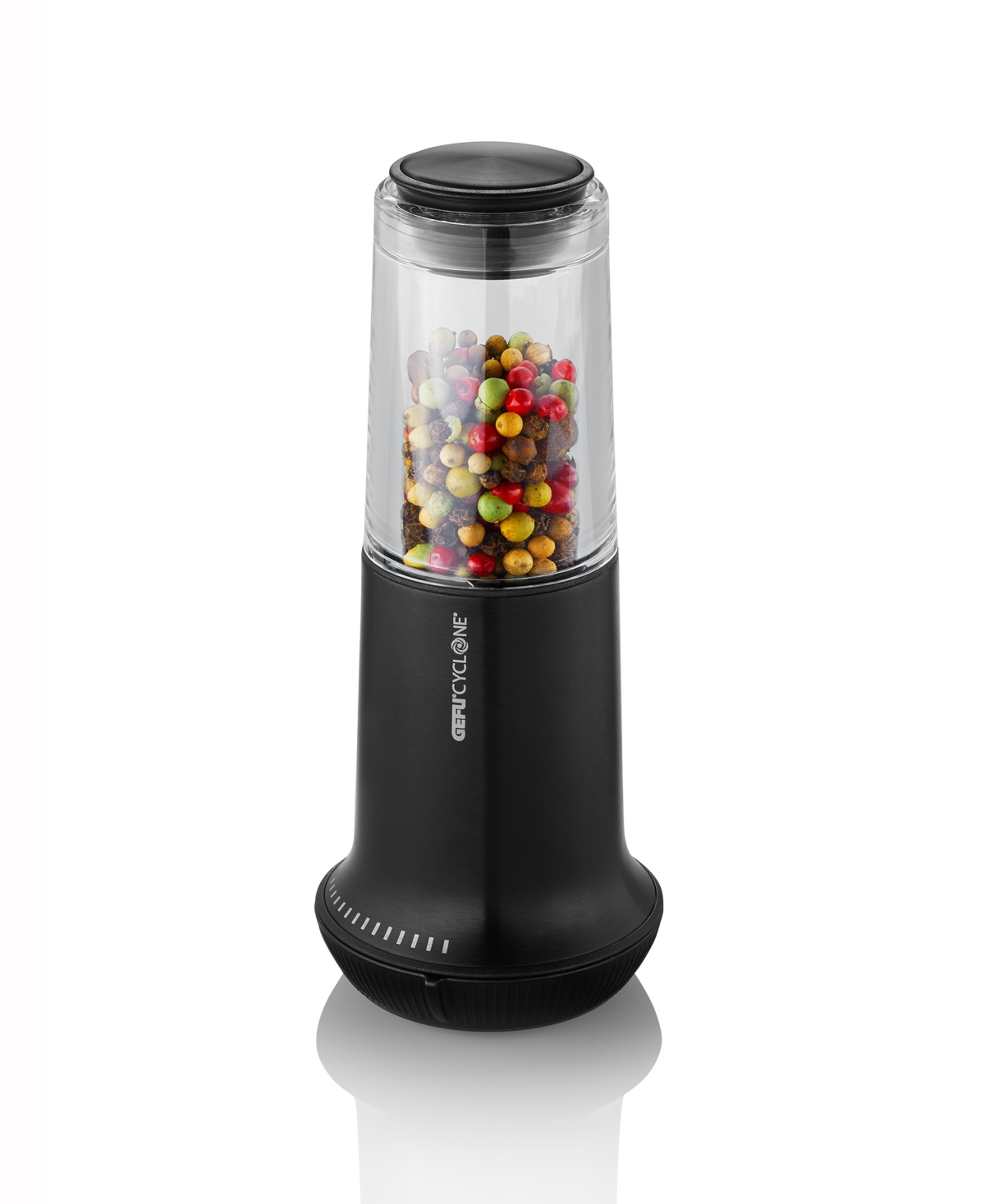 Stainless Steel With Ceramic Grinder Black Finish Salt or Pepper Mill - Black