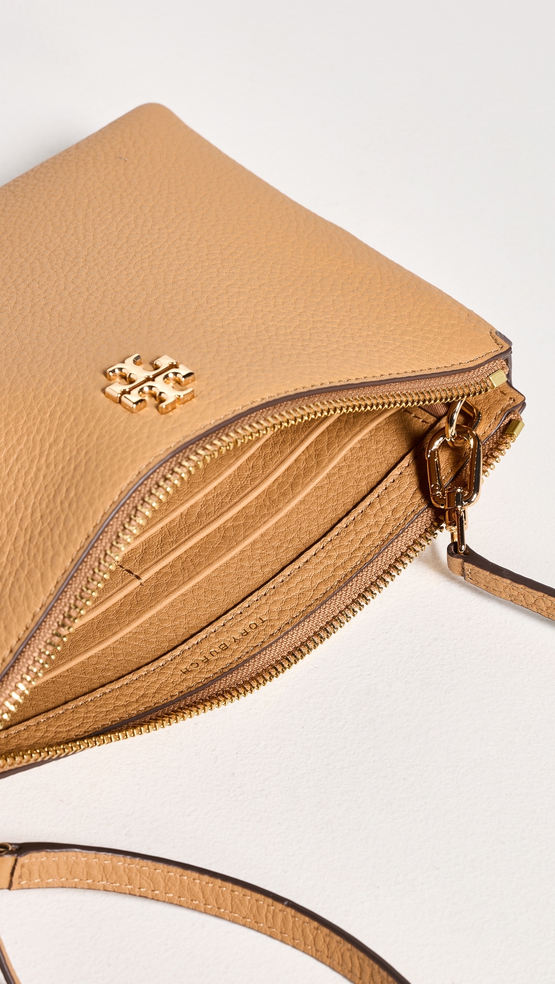 Mercer Pebbled Zip Crossbody Bag Tiramisu One Size