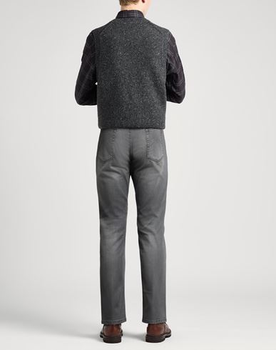 Man Jeans Grey Size 30 Cotton, Elastane