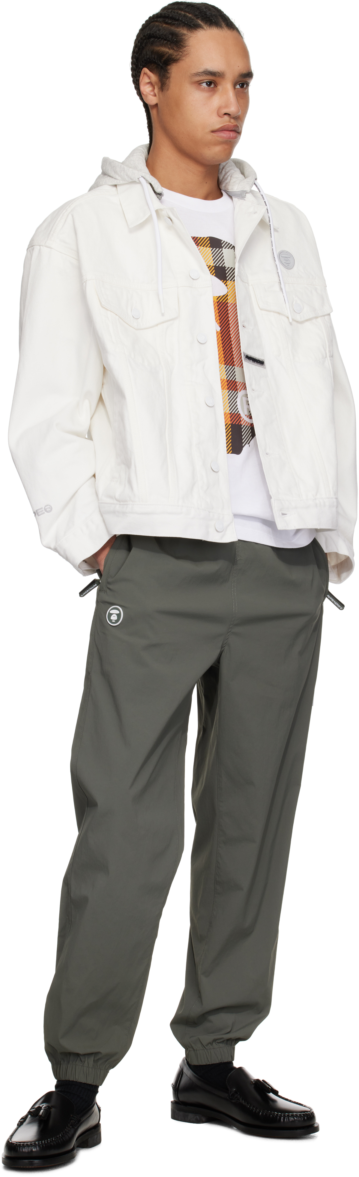 AAPE by A Bathing Ape White 'AAPE Now' Light Weight Denim Jacket