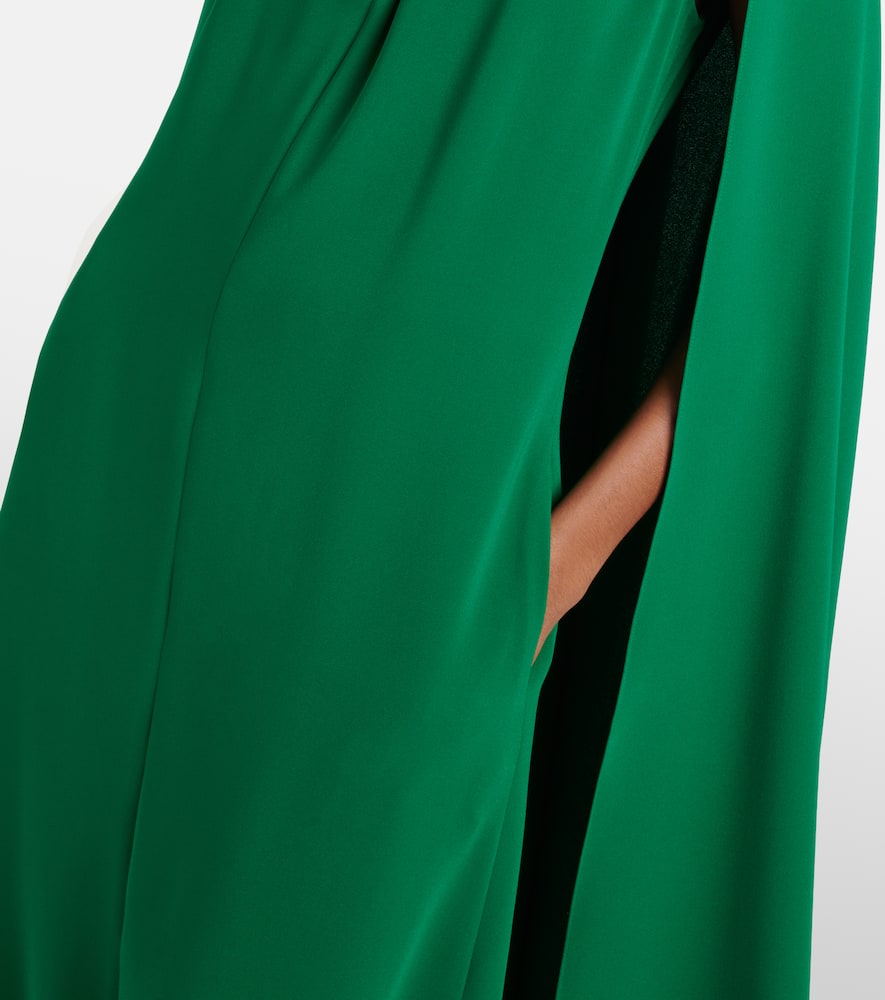 Cyclamen silk-blend georgette kaftan
