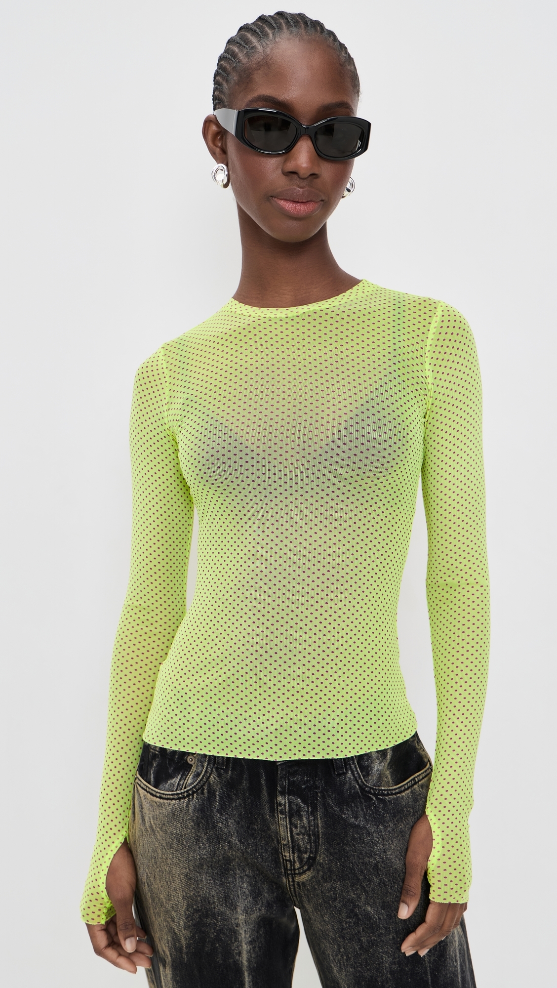 Kaylee Shirt Citrus Pin Dot