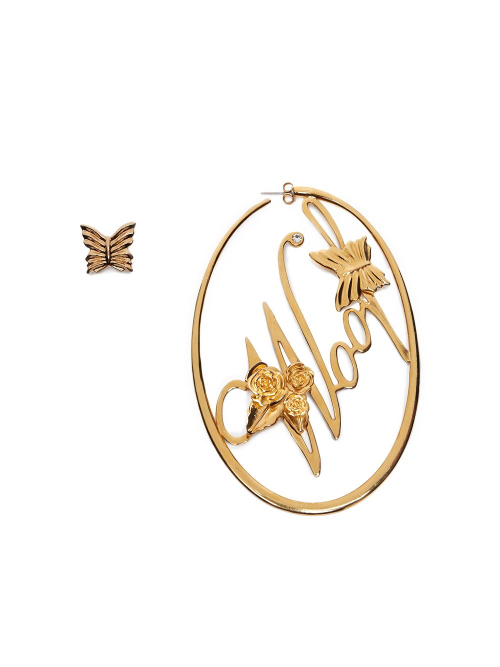 Butterfly-detailed earrings - Gold