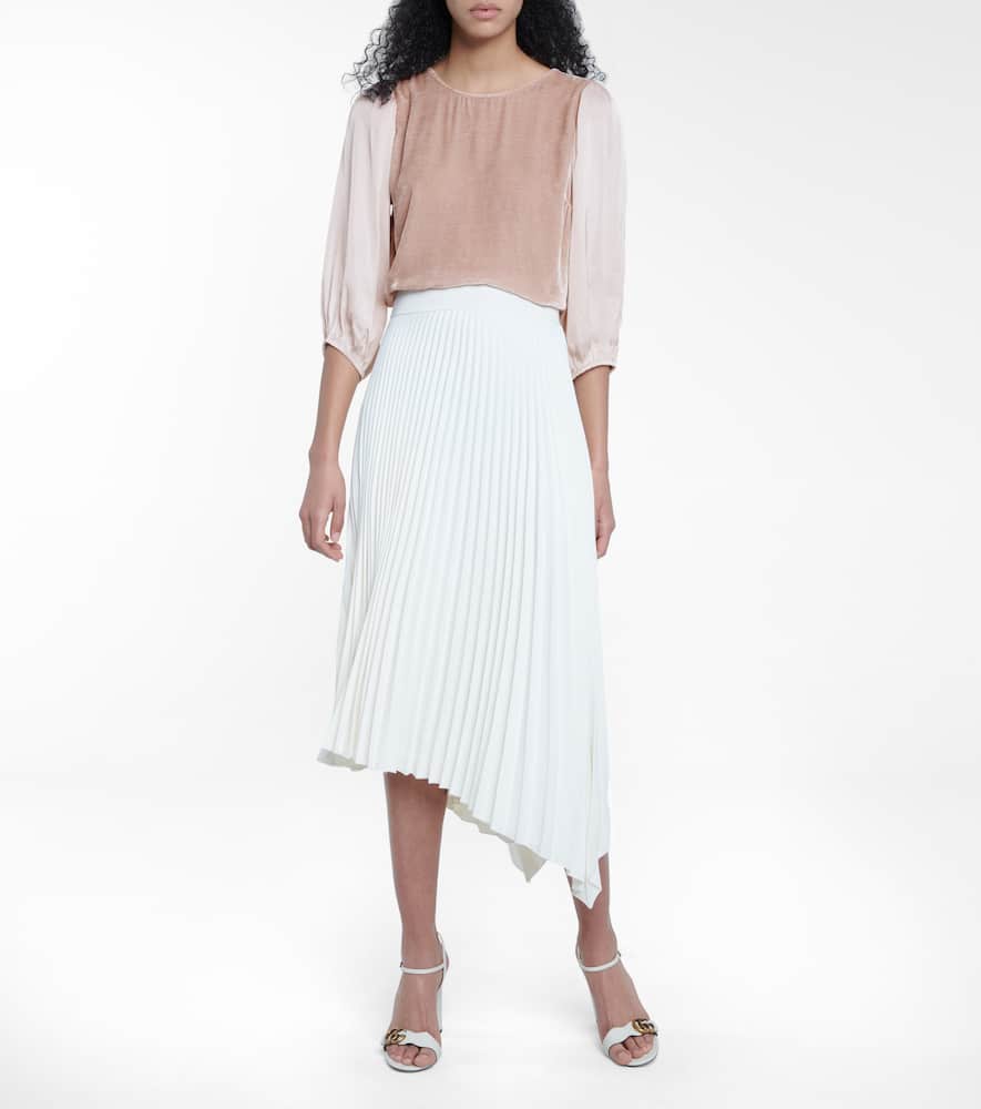 Elise and silk blouse