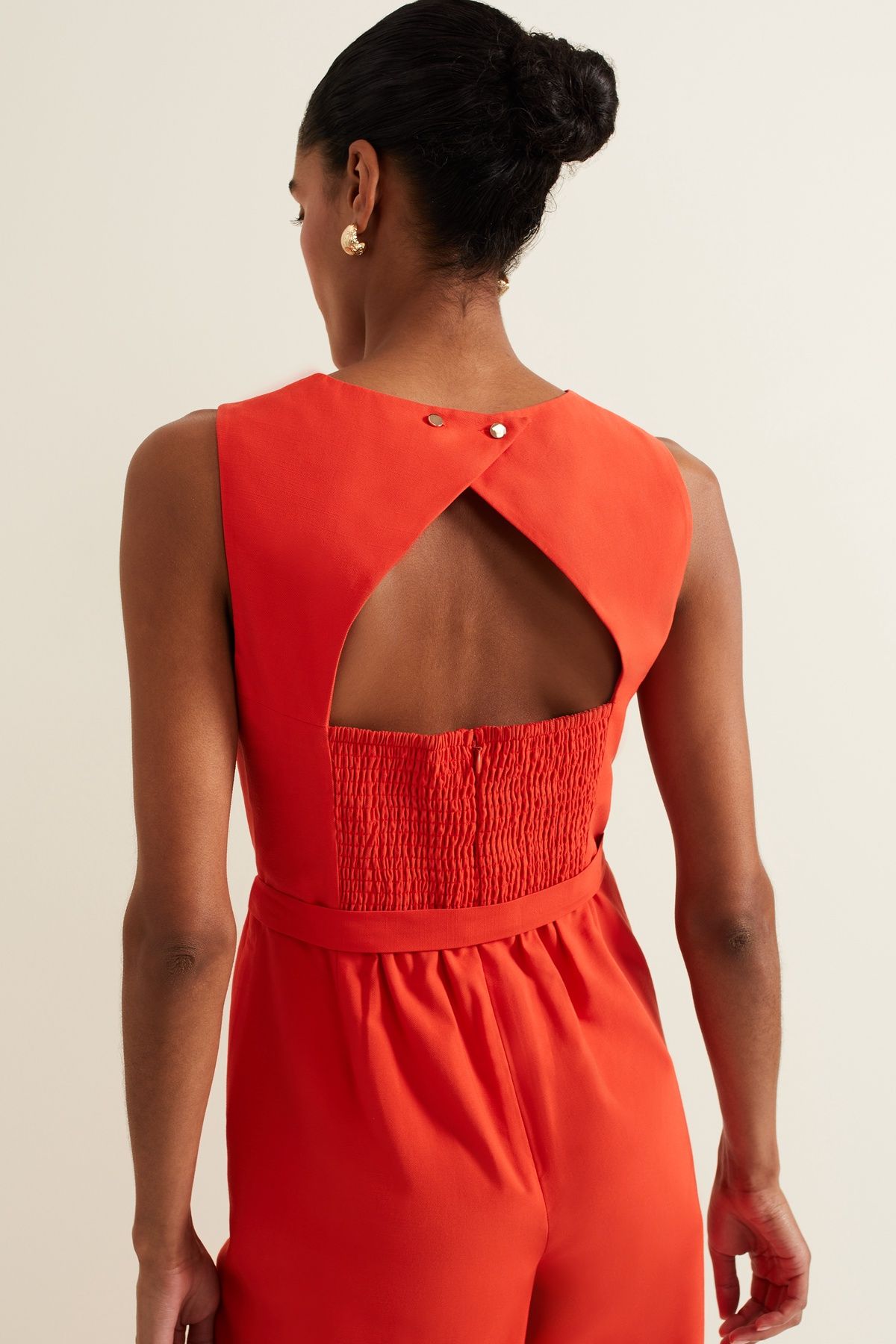 Phase Eight Women's Marta Sleeveless Wide-Leg Jumpsuit in Scarlet